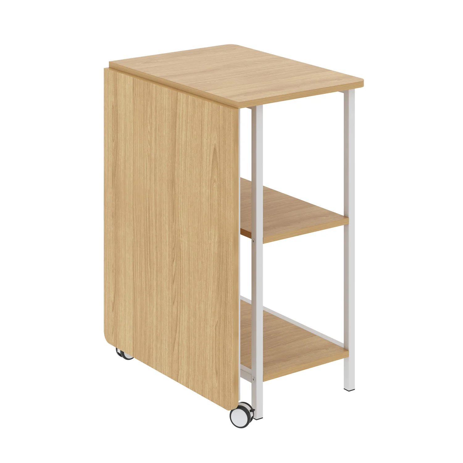 Maclean MC-411 W Bureau pliant loft dimensions 107x45x75 cm max - 150 kg avec plateau couleur hêtre clair – Image 2