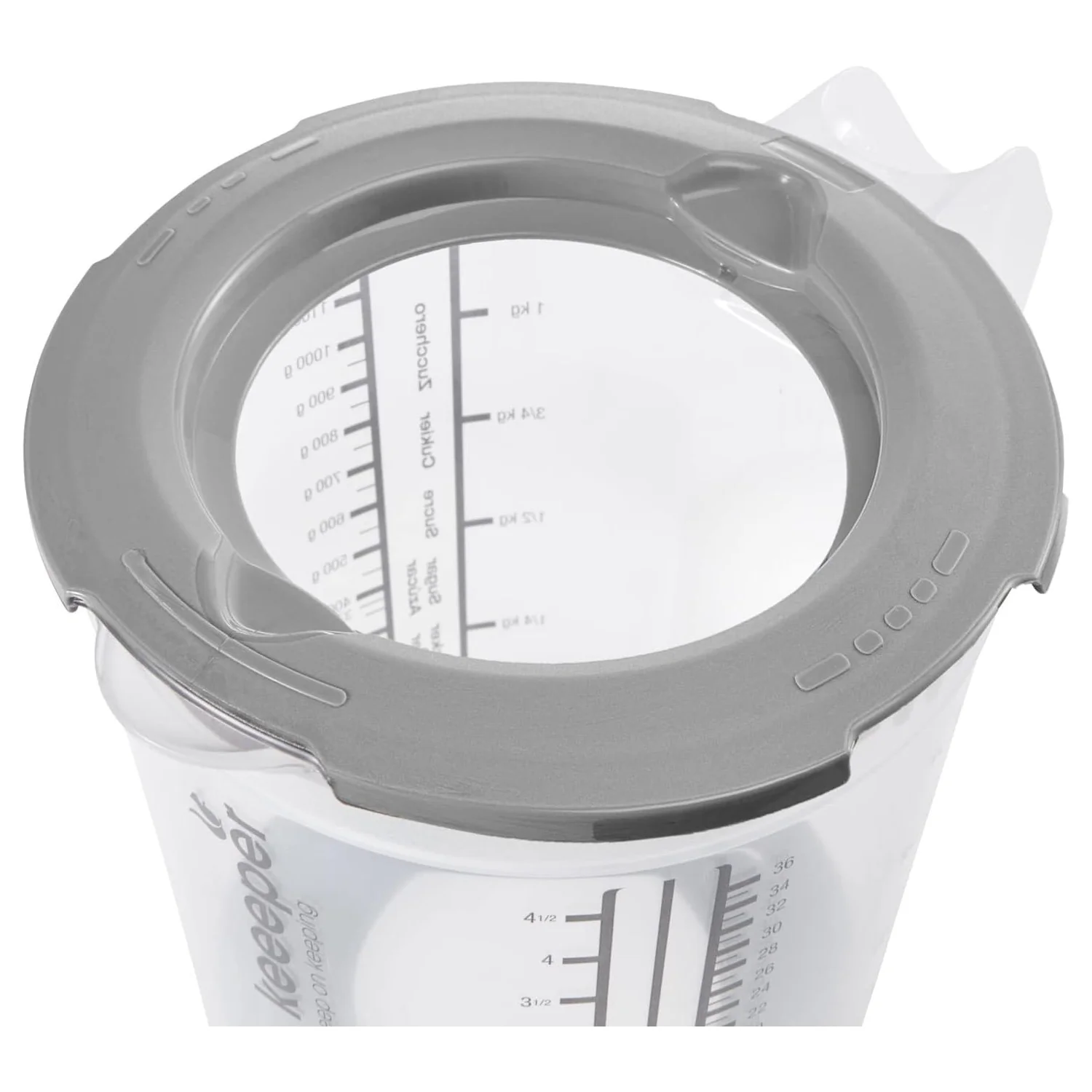 Set de cuisine pichet avec couvercle, couvercle et presse-agrumes, Matteo Keeeper, 1 l, 14x15 cm, gris nordique – Image 6
